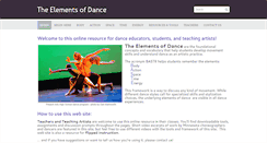 Desktop Screenshot of elementsofdance.org