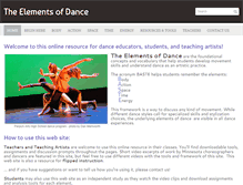 Tablet Screenshot of elementsofdance.org